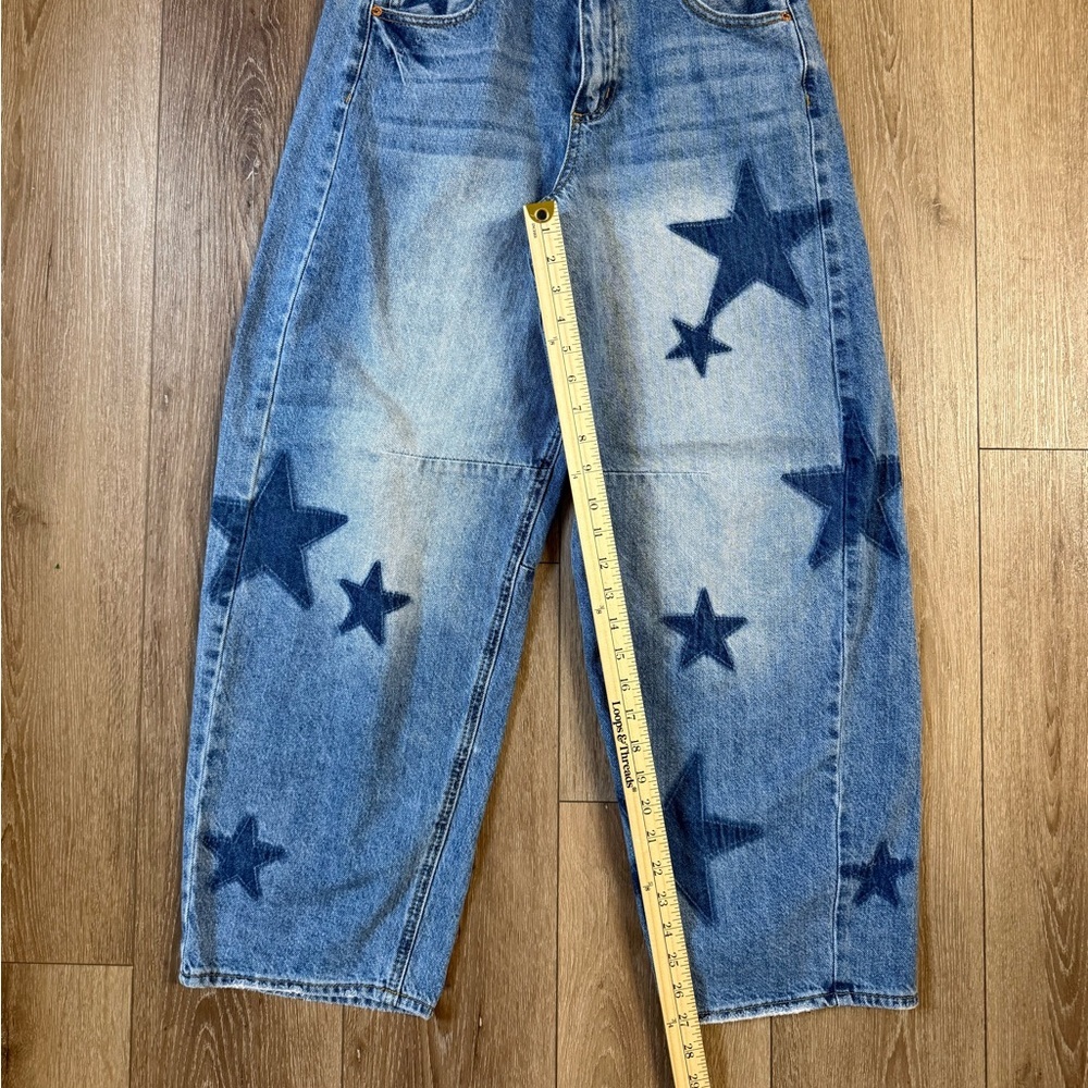 Song Denim Wide Leg Starry Boyfriend Jeans - Picture 9 of 11